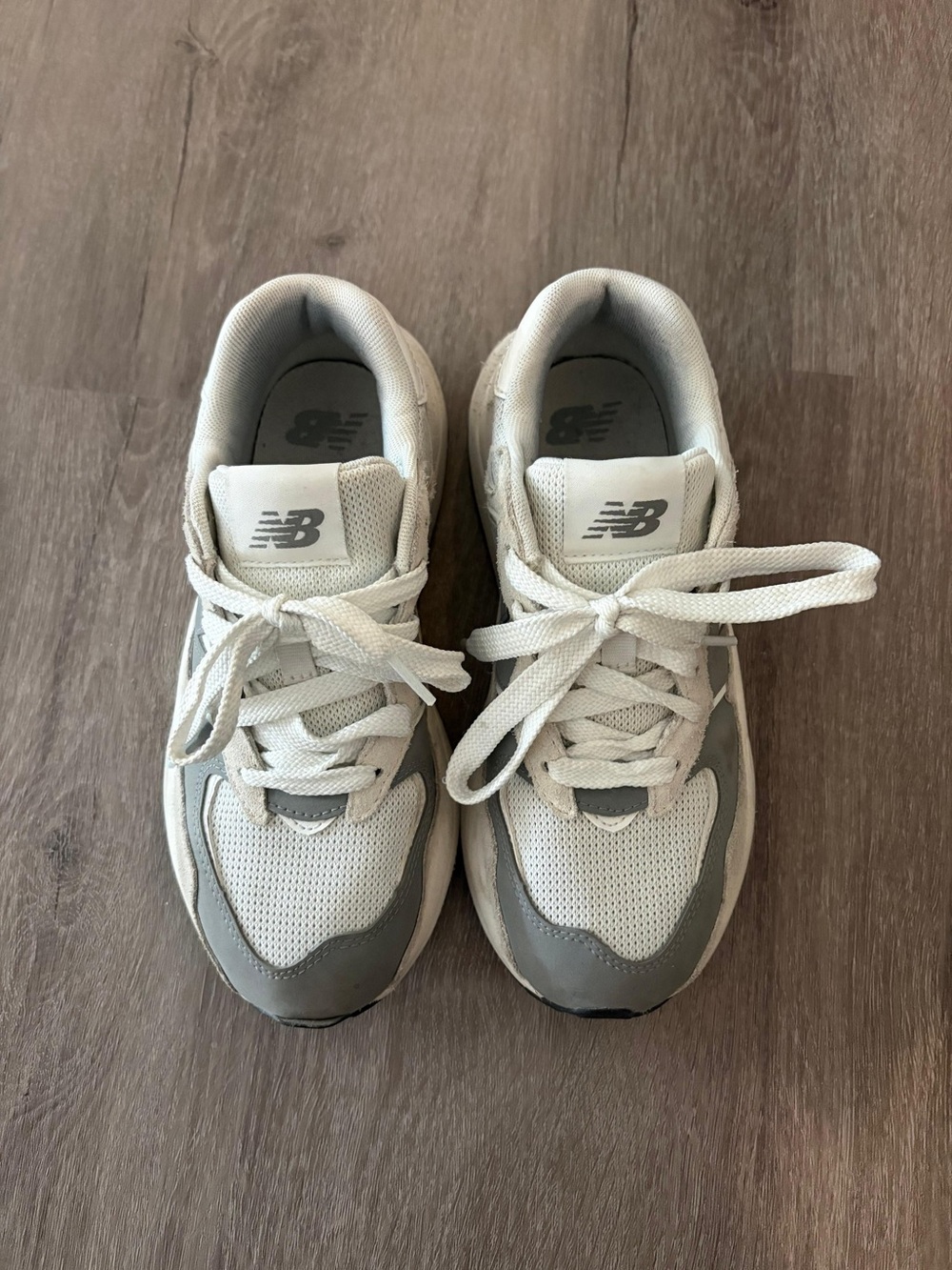 New Balance White and Gray Women's Running Sneakers